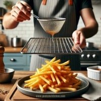 trick to keep fries crispy