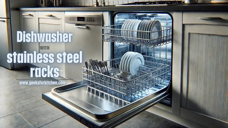 Dishwasher with stainless steel racks