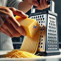 Grate cheese with Mandoline Slicer